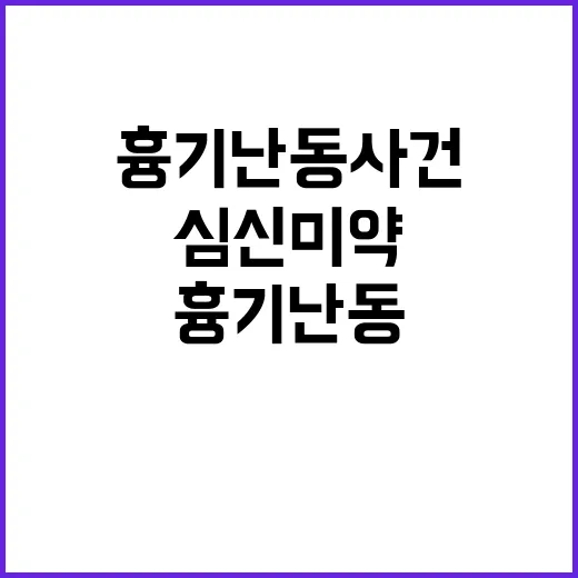 흉기 난동 사건 심…