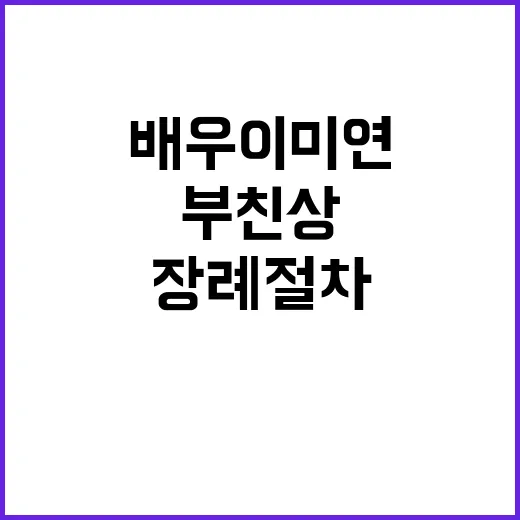 배우 이미연 부친상…