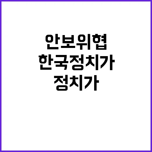 안보 위협 한국 정…