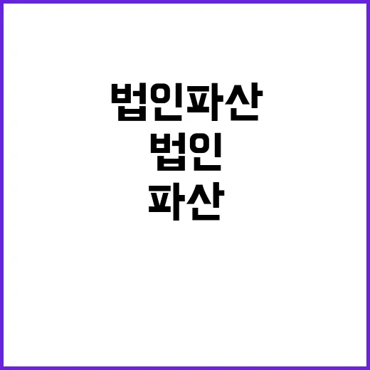 법인 파산 감소 경…