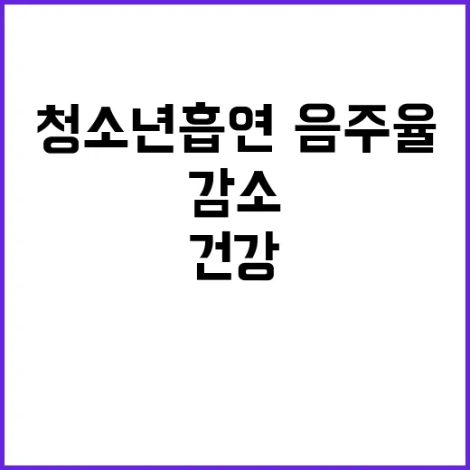 청소년 흡연·음주율…