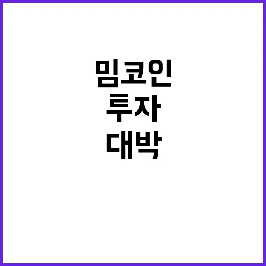 밈코인 대박! 변동…