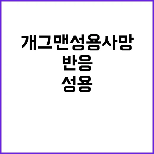 개그맨 성용 사망 …