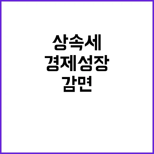 상속세 감면 경제 …