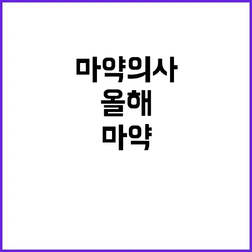 마약 의사 올해 검…