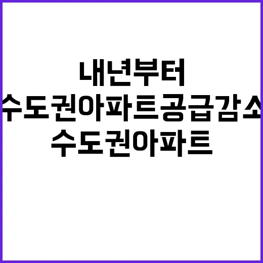 수도권 아파트 공급…