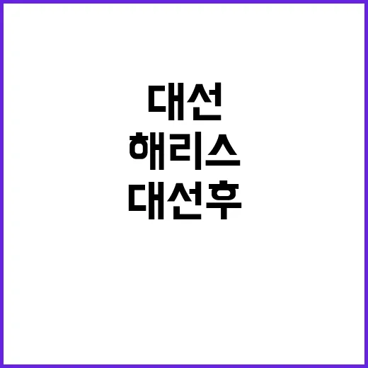 해리스 대선 후 미…