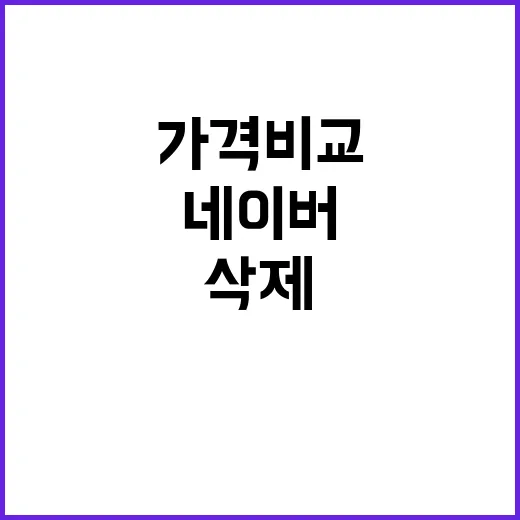 네이버 가격비교 삭…