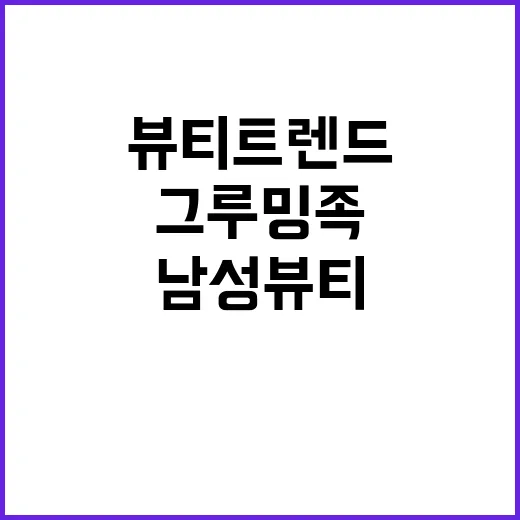 그루밍족 남성 뷰티…