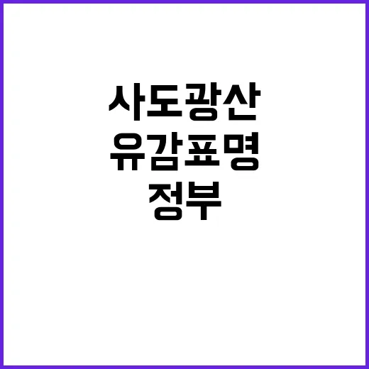 사도광산 정부 유감…