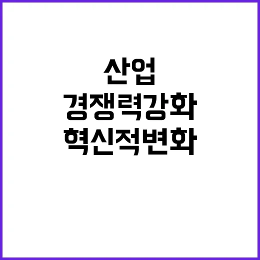 산업경쟁력 강화 혁신적 변화 예고!