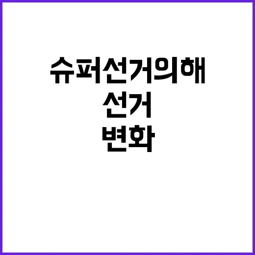 슈퍼 선거의 해 변…