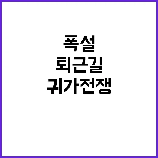 폭설 파란 퇴근길 …