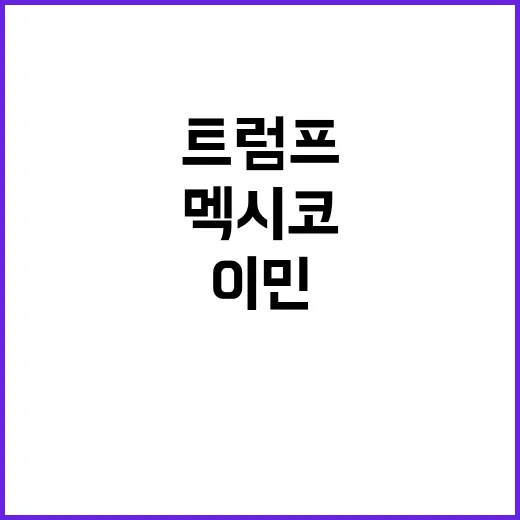 멕시코 대통령트럼프…