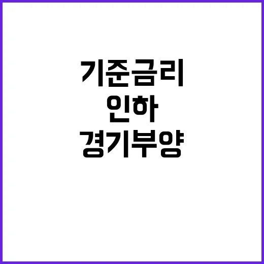 기준금리 인하 경기…