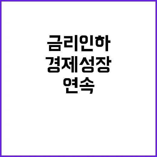 금리인하 연속 경제…