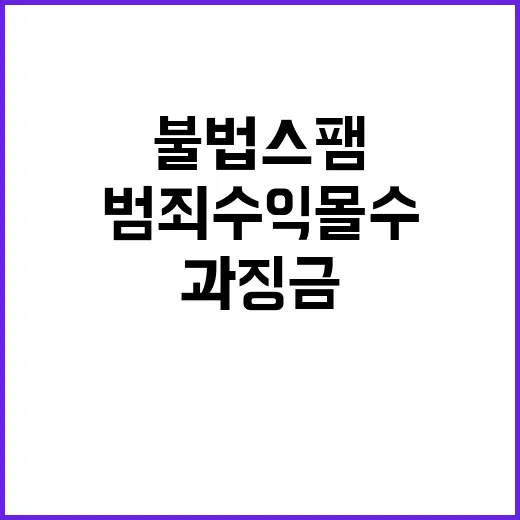 불법스팸 범죄 수익…