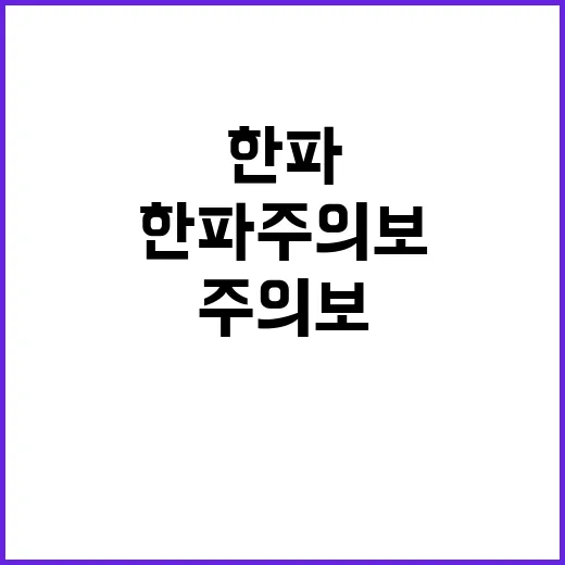 한파 주의보 어르신…