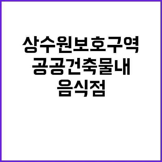 상수원보호구역 완화…