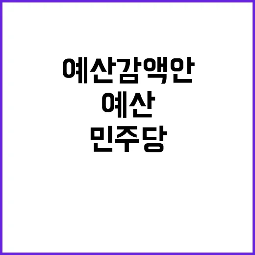 예산 감액안 논란 …