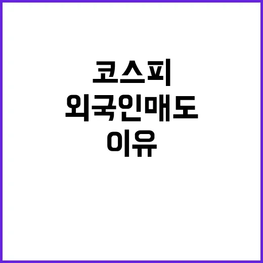 코스피 하락 외국인…