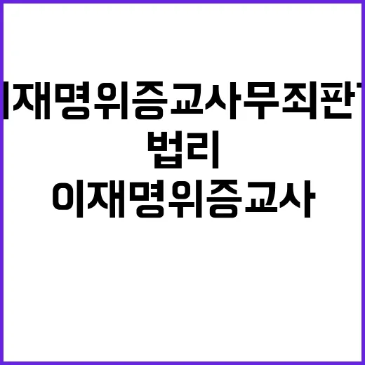 이재명 위증교사 무…