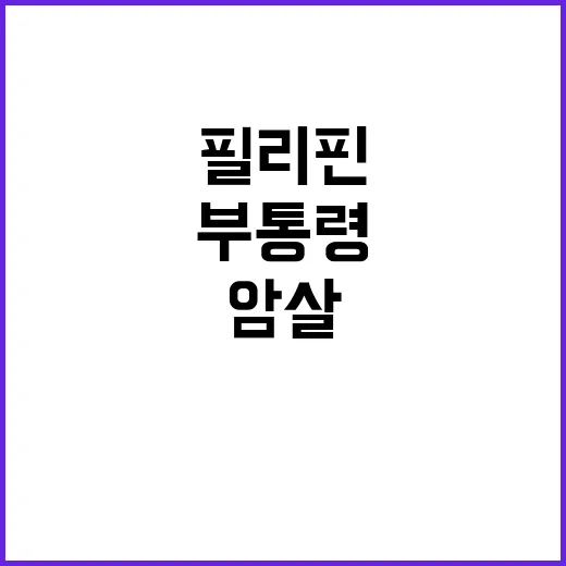 필리핀 정치 폭풍 …