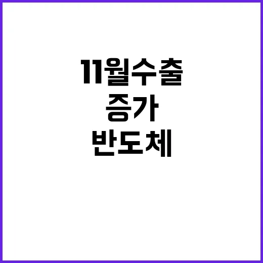 반도체 증가 자동차 감소 11월 수출 이변!