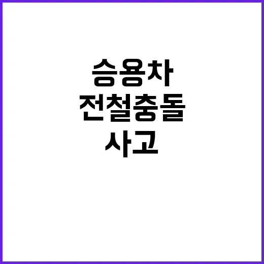 금천구청역 승용차 사고 영상 공개 충격 전철 충돌!