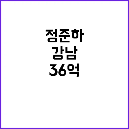 정준하 36억 강남…