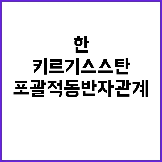 고려인 동포 한키르기스스탄 포괄적 동반자관계 수립