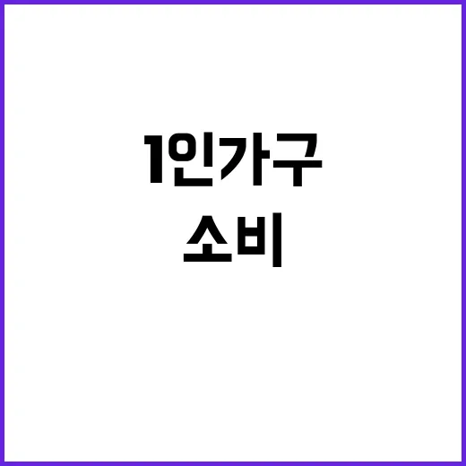 1인 가구 소비 위…