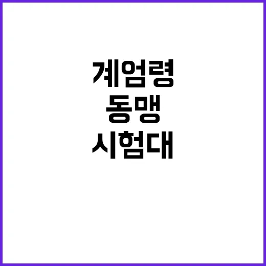 계엄령 한미동맹 한국의 시험대!