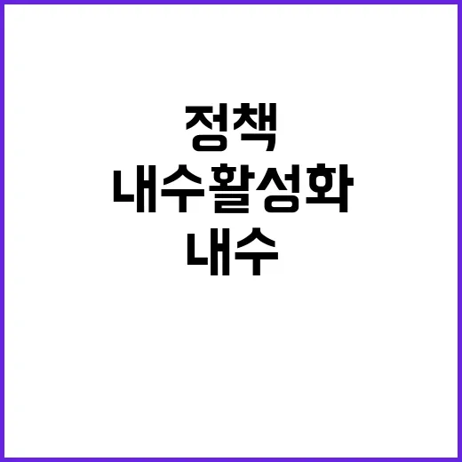 내수 활성화 선진 정책으로 양극화 극복!