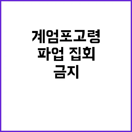 계엄 포고령 파업·…