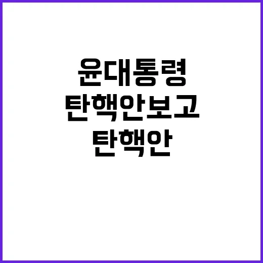 탄핵안 보고 윤 대…