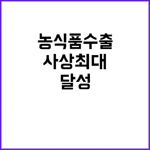 농식품 수출 사상 …