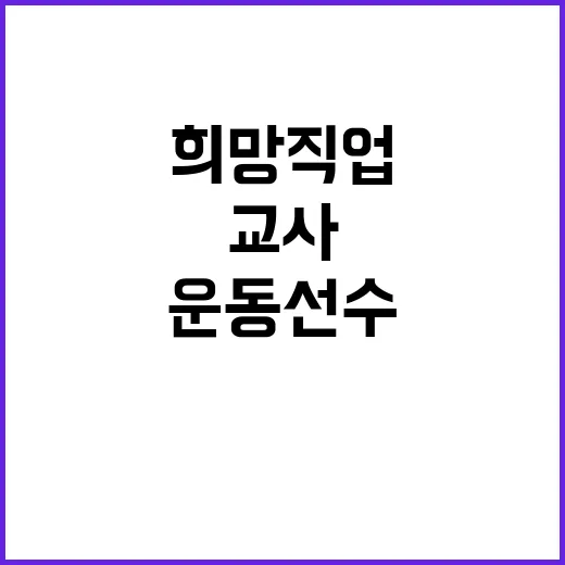 운동선수 교사 새로…