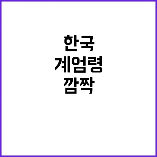 계엄령 중국도 깜짝…