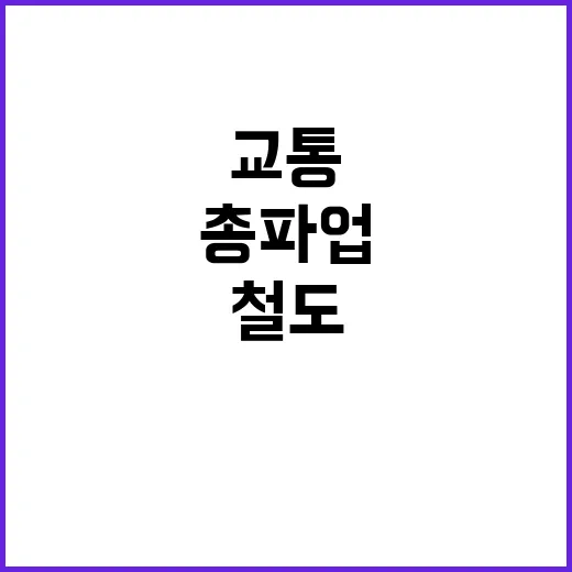 철도 위기 총파업 …