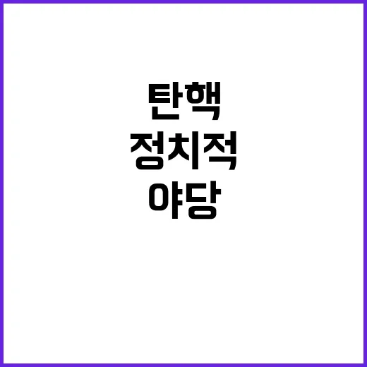 탄핵 정치적 보복의…