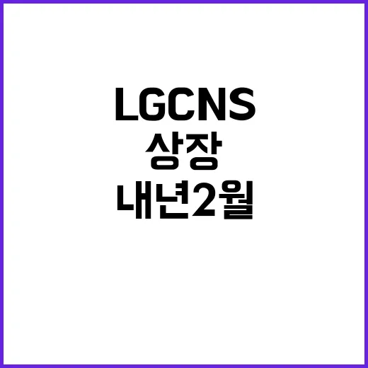 LG CNS 상장 …