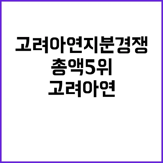 고려아연 지분 경쟁…