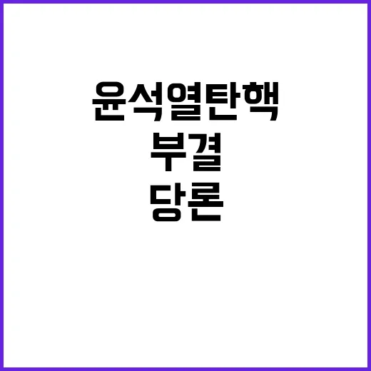 윤석열 탄핵 한동훈…