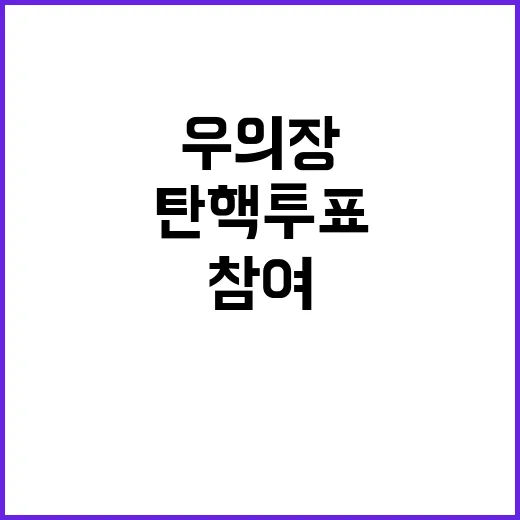 우의장 탄핵 투표 …