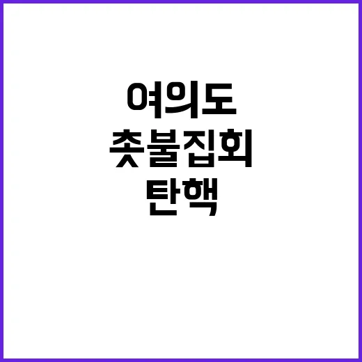 탄핵 요구 촛불 집회 속 여의도 상황은?