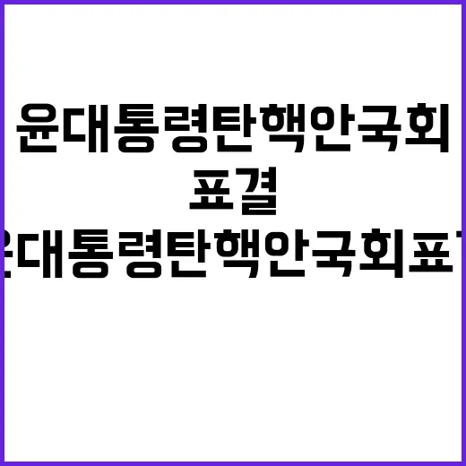 윤대통령 탄핵안 국회 표결 무산 순간파장!