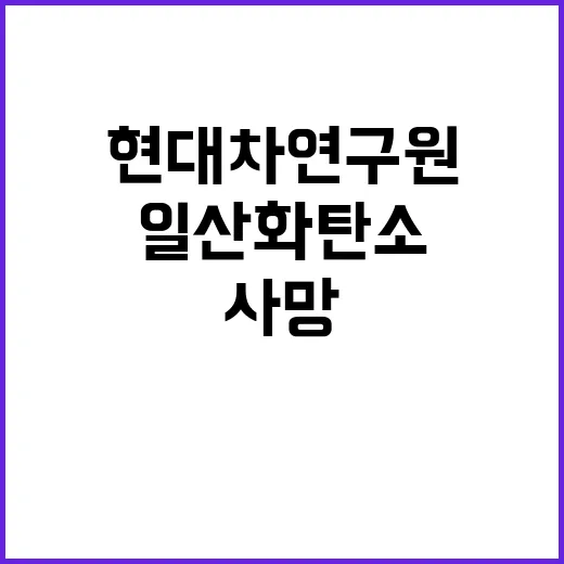 일산화탄소 중독 현…