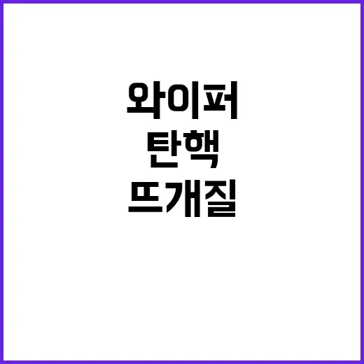 뜨개질 시위 자동차 와이퍼로 탄핵 메시지 전달