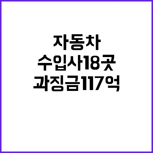 자동차 제조·수입사 18곳 과징금 117억 부과